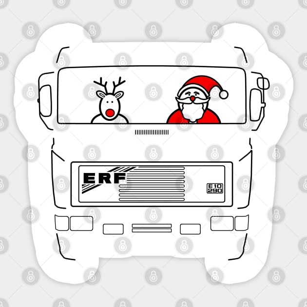 ERF E Series classic British lorry Christmas special edition Sticker by soitwouldseem